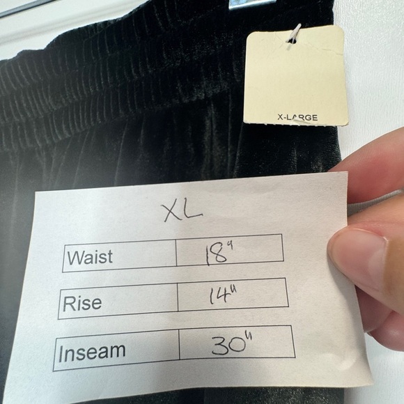 PINK by Victoria's Secret Velvet Wide-Leg Pants Black - Picture 6 of 11